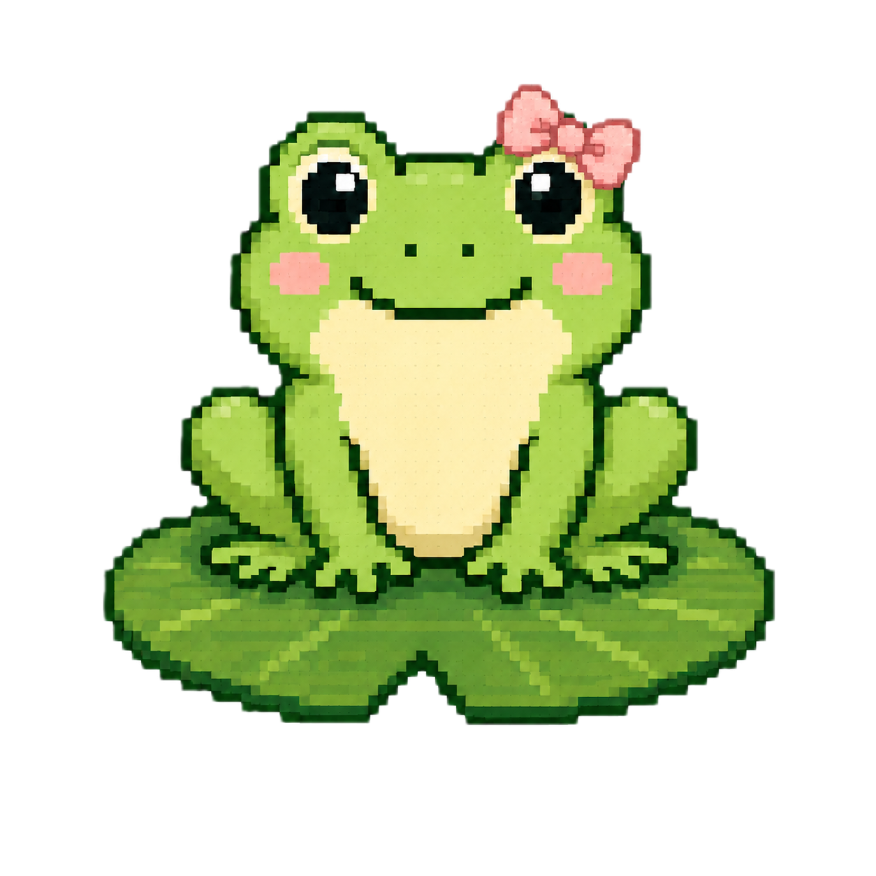 Pixel frog mascot
