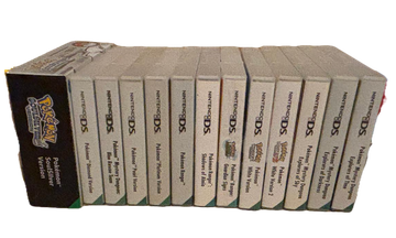 Nintendo DS Pokémon games on shelf