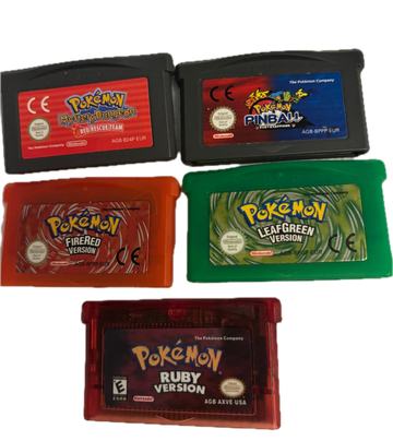 Game Boy Advance Pokémon cartridges (FireRed, LeafGreen, Ruby and more)